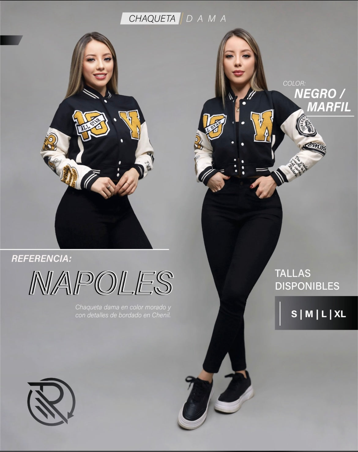 R86 Chaqueta beisbolera para dama